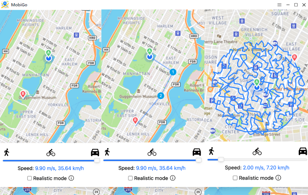 AimerLab MobiGo One-Stop Mode Mode Multi-Stop i importa GPX