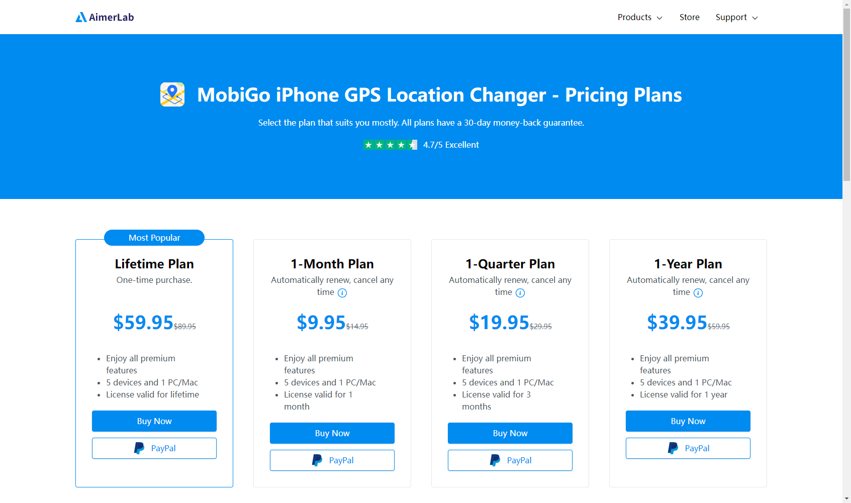 AimerLab MobiGo פּרייסינג
