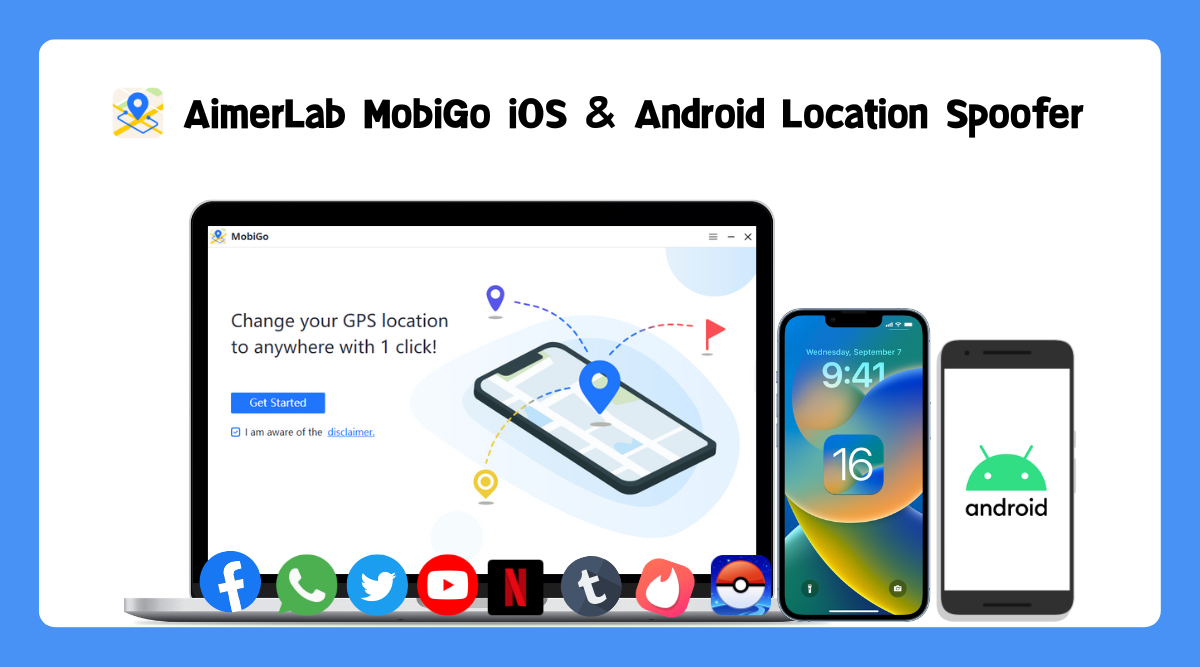AimerLab MobiGo iOS ja Android Location Spoofer