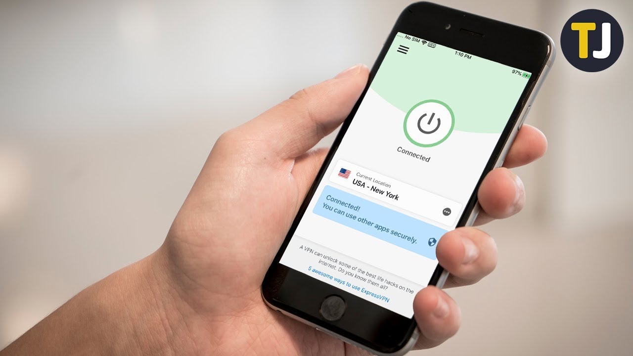 Skift placering på iPhone: Android med ExpressVPN