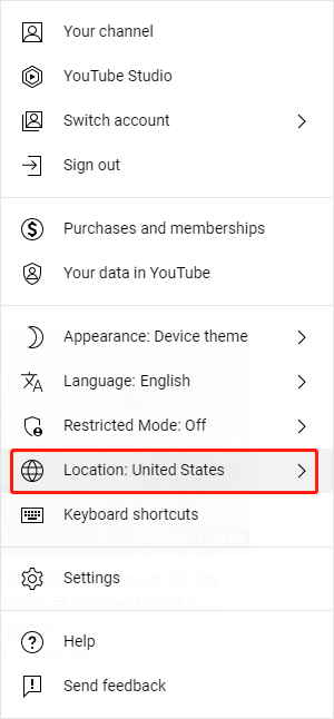 ইউটিউবের অবস্থান পরিবর্তন করুন
