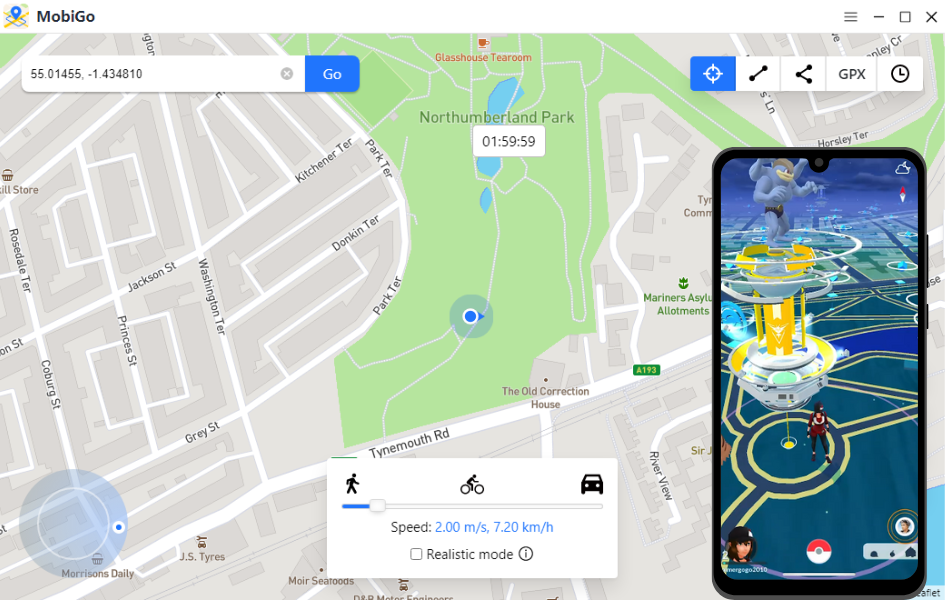 Open Pokemon Go to check location