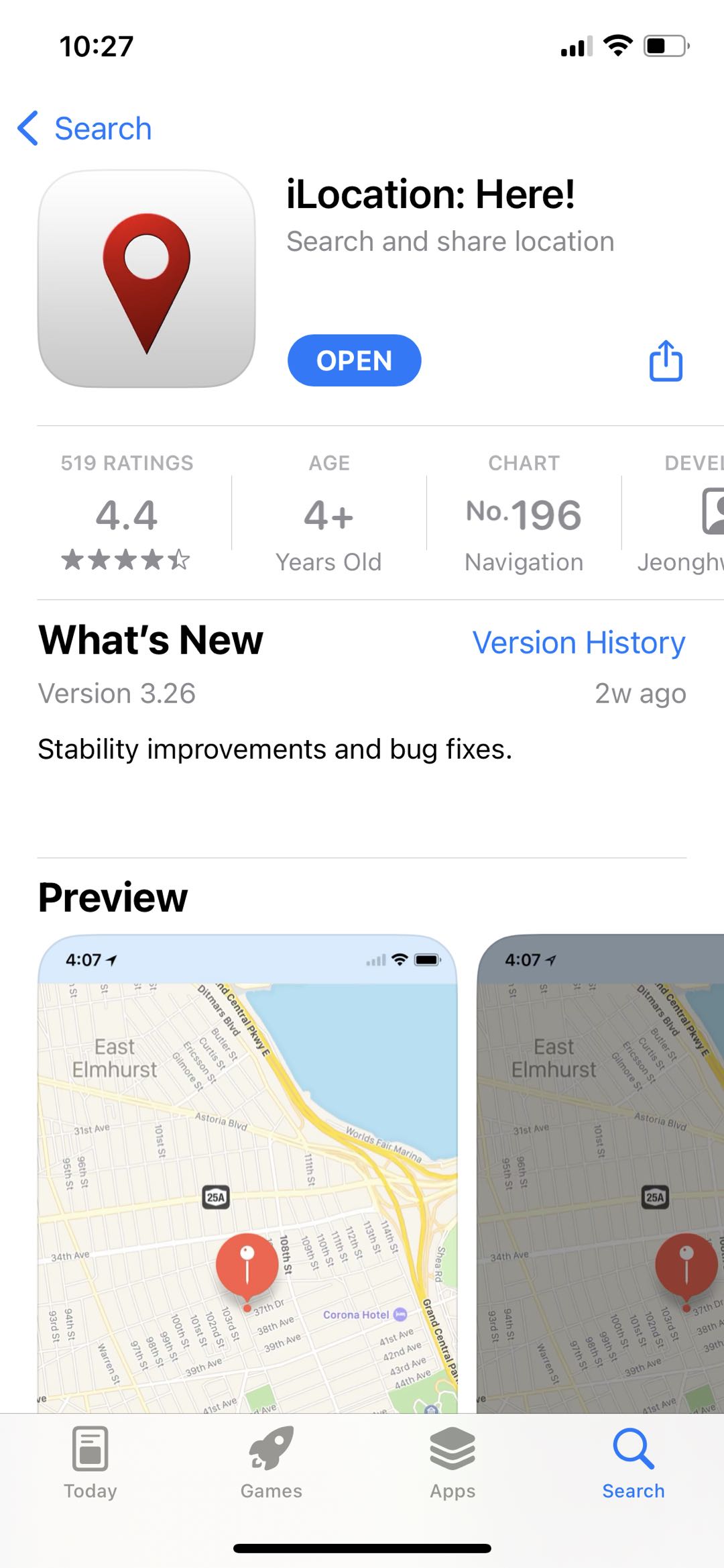 Κατεβάστε το iLocation στο App Store