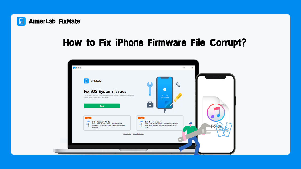 Sådan rettes iPhone Firmware-fil korrupt