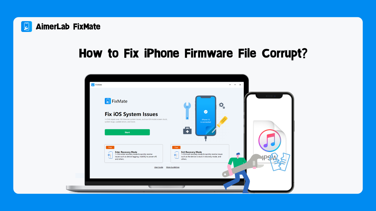 Hoe een iPhone-firmwarebestand corrupt te repareren