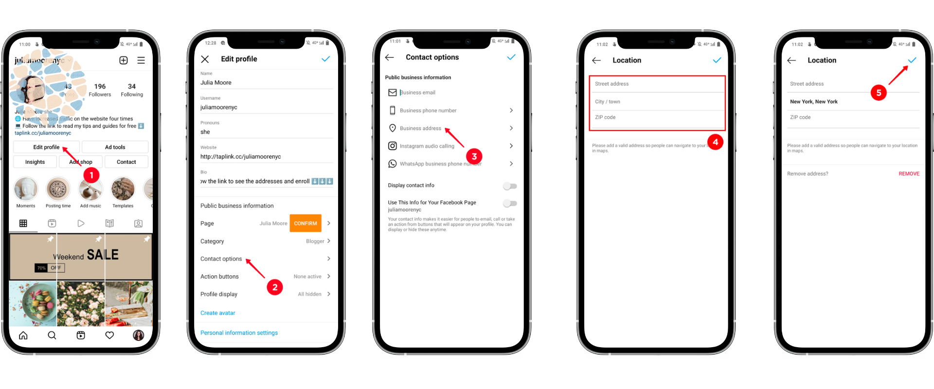 How to add a location on Instagram Bio