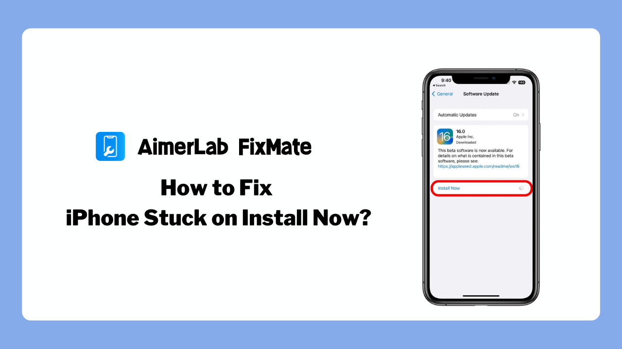 How to fix iPhone stuck on install now