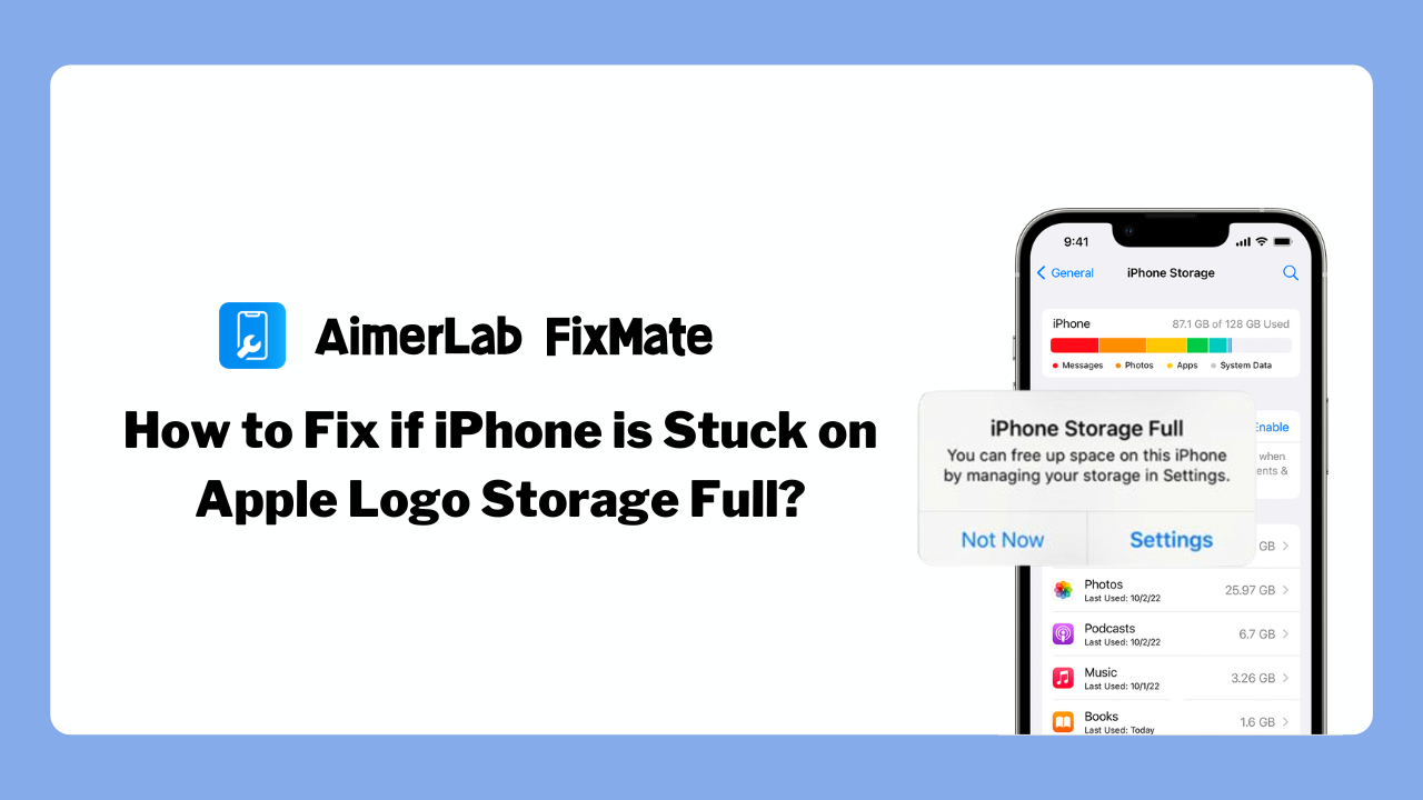 How to fix if iPhone is stuck on Apple logo storage full