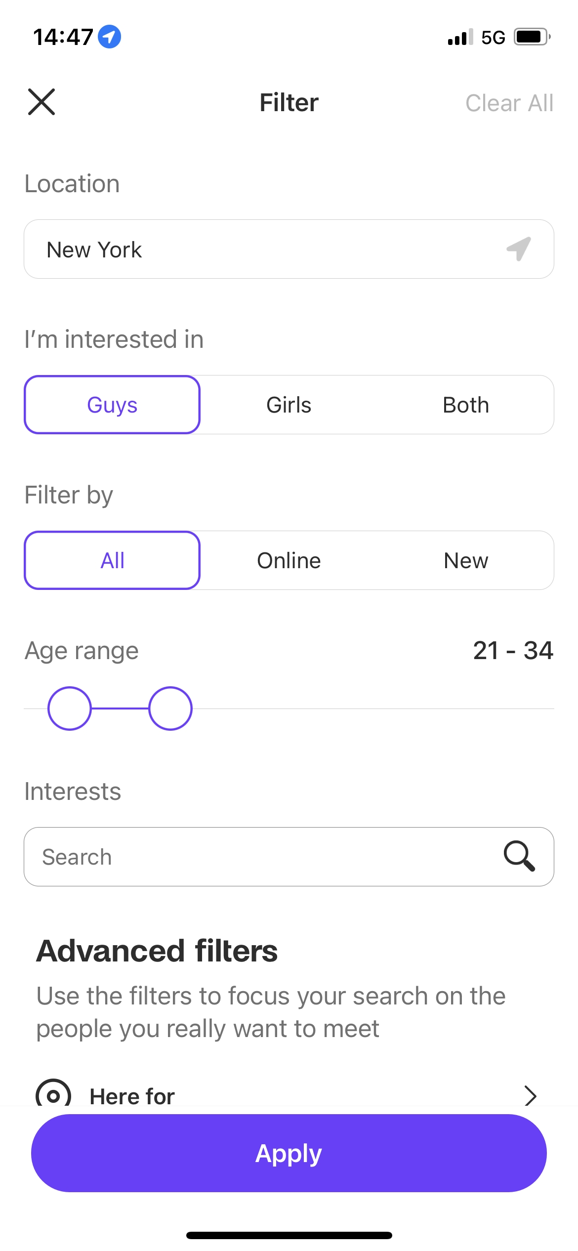 badoo वर्तमान स्थान