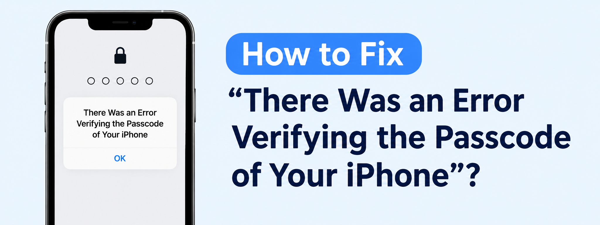 fix iphone passcode verifying error