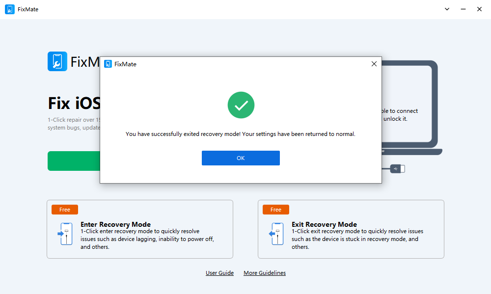 fixmate Exited Recovery Mode
