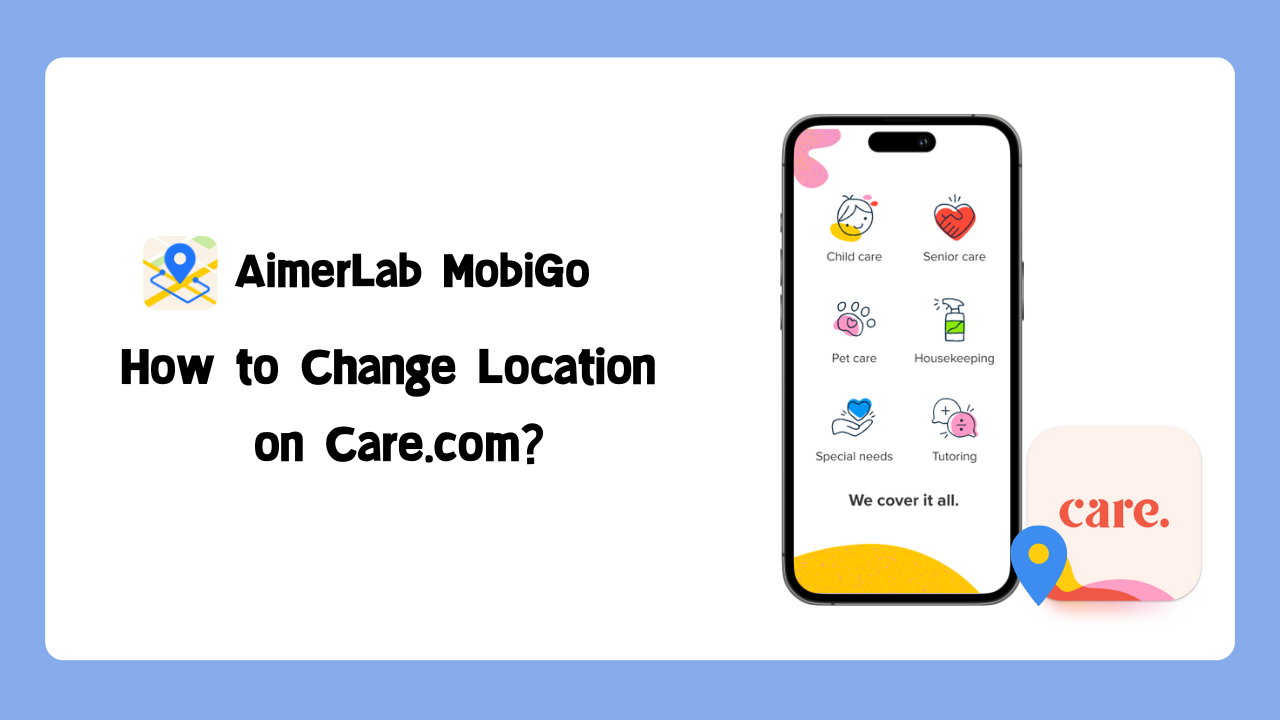 как изменить местоположение на Care Com