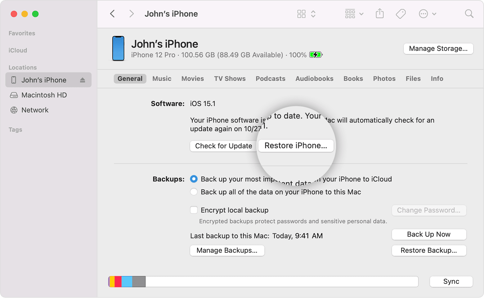 iphone Restore Using iTunes