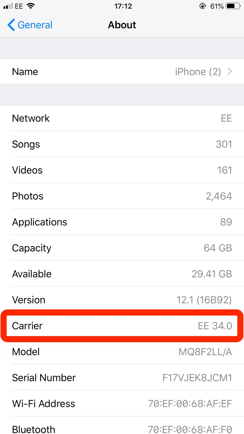 iphone carrier services