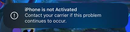 iphone not activated contact your carrier
