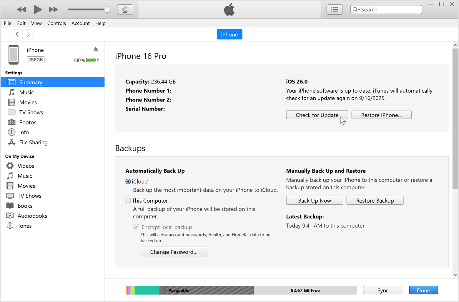 iTunes-update iOS 26