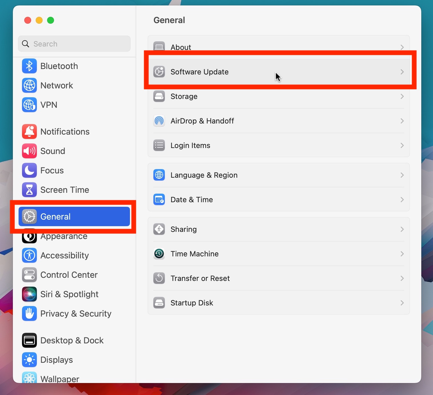 mac software update