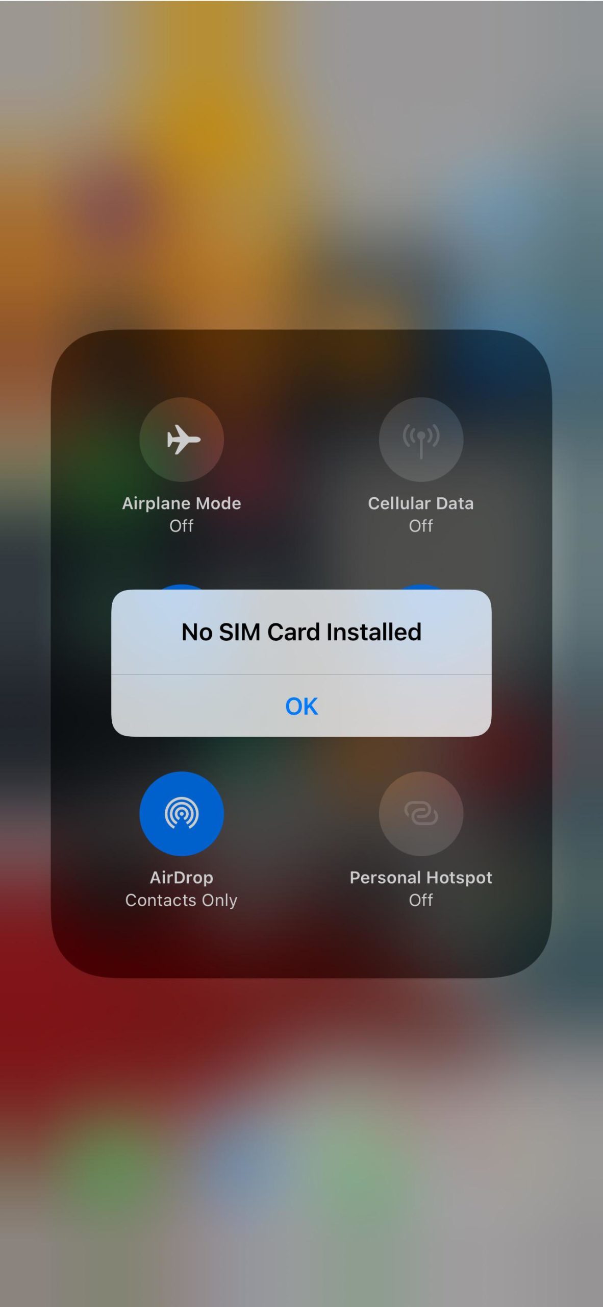 no sim card error iphone
