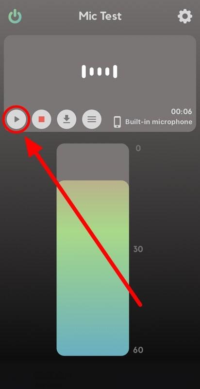 test the microphone on iphone