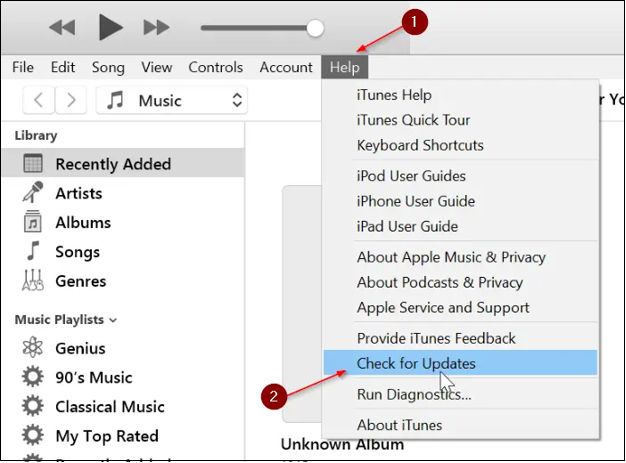 windows update itunes